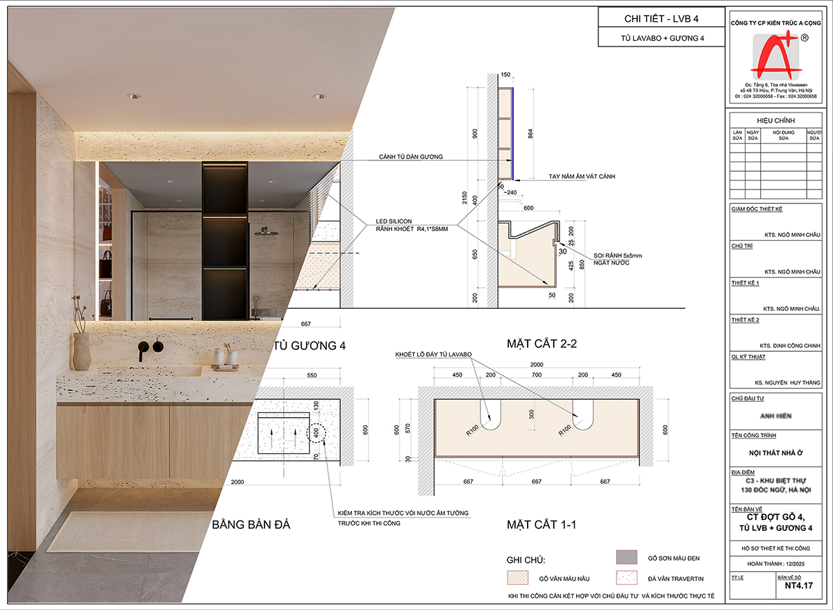 Rủi ro khi thi công nhà chỉ dựa trên bản vẽ 3D